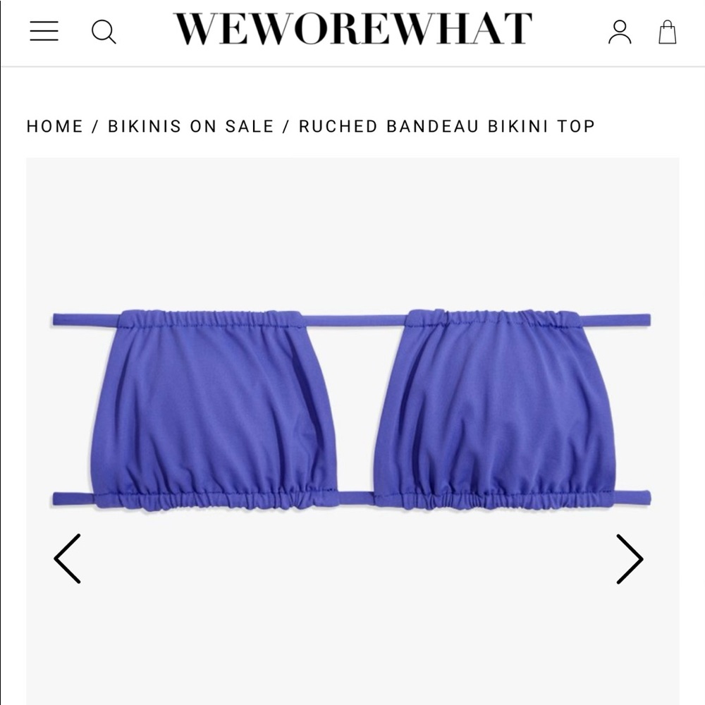 Ruched Bandeau Swim Suit Top